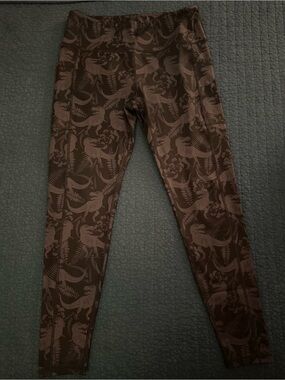 Constantly Varied Gear CVG Black Dino-Print Leggings Tights workout pants T-flex